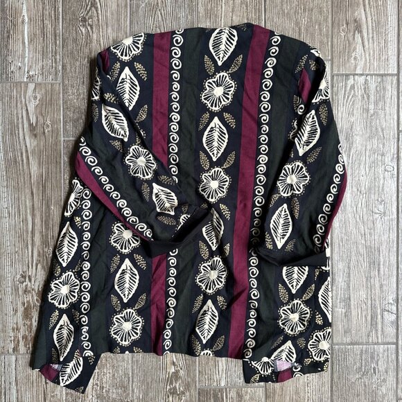 2/$18 SALE! Breli‎ Originals Womens Open Jacket Artsy Tribal Gypsy Rayon USA 10 - Picture 9 of 10